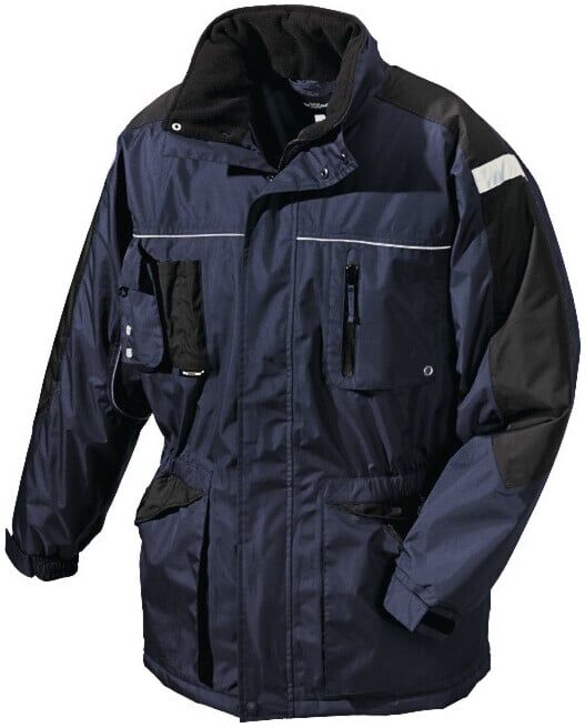Blouson d'hiver AALBORG taille XXXL marine/noir 100 % PES BIG (4136-XXXL)