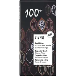 Vivani Edel Bitter 100% Cacao+Nibs bio