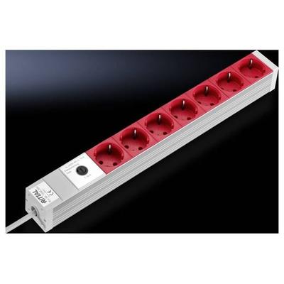 Rittal DK 7240.260 Steckdosenleiste 7-fach, mit Kaltgerätebuchse Aluminium 1 St.