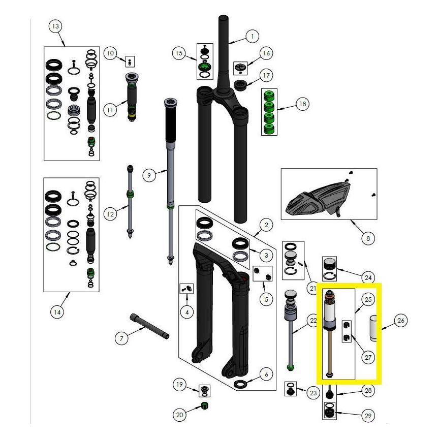 DVO Lufteinheit OTT, 160-180mm, 29", Onyx 38 D1 OTT (41185185)