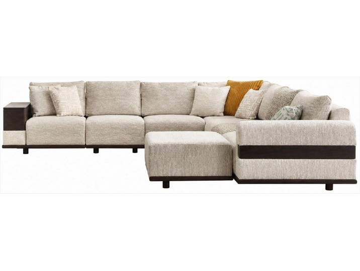 JVmoebel Ecksofa Ecksofa L-Form Beige Modern Stoff Wohnlandschaft Polstersofa, 1 Teile