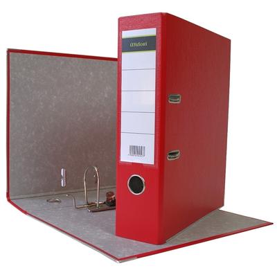 Midori 9 x Ordner A4 8 cm PP Kunststoff Rot Aktenordner Briefordner Breit 80 mm