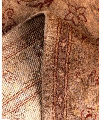 Solo Rugs "Overdyed Hand-Knotted Wool Modern-Contemporary Beige Runner 2' 7"" x 10' 4"""