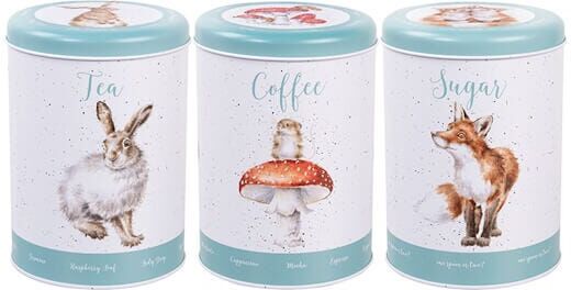 Wrendale Designs 'The Country Set' Tea Coffee Sugar Canisters