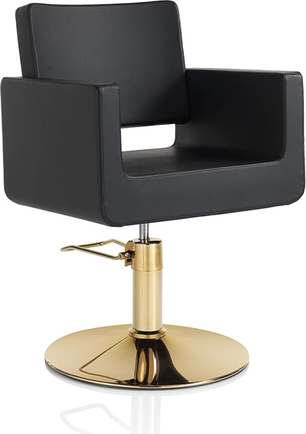 Xanitalia Poltrona da parrucchiere con base tonda oro Hair King Gold XaniPro