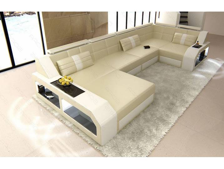 Leder Couch Arezzo U-Form