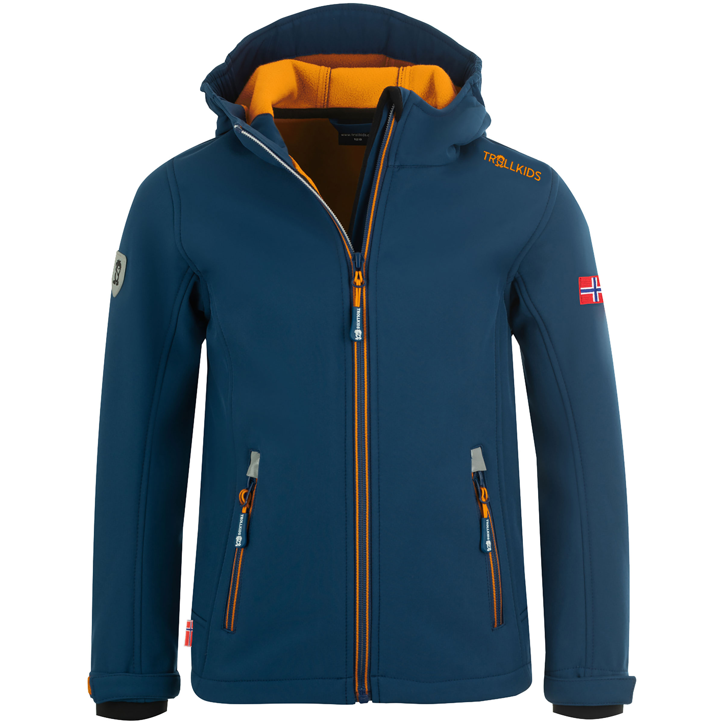 Trollkids Trollfjord Kinder Softshelljacke blau Größe 122 Trekking Isolierend Wasserabweisend
