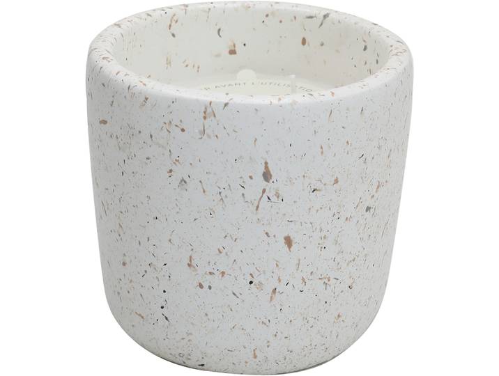 Kerze Reduced Weiss Wachs/Zement 16.5 cm - Material: Zement/Wachs