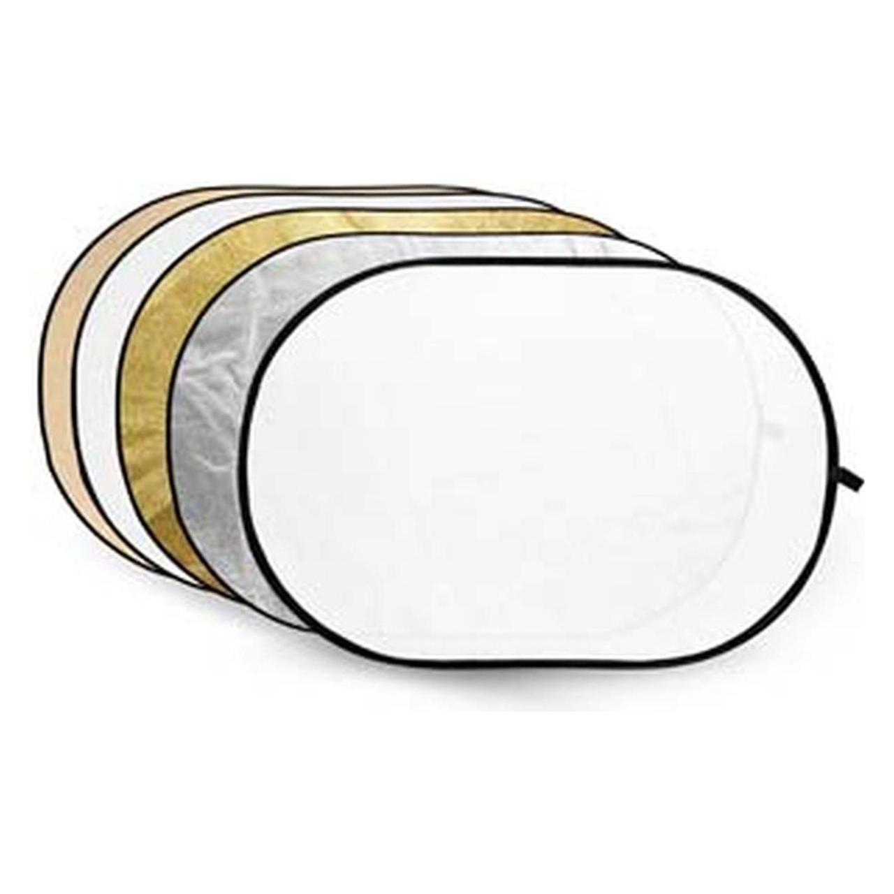 Godox 5 in 1 Gold, Silber, Soft Gold, WeiÃ, Transparente Reflektorscheibe 150X200cm (Faltreflektor, Reflektor) (D39926)
