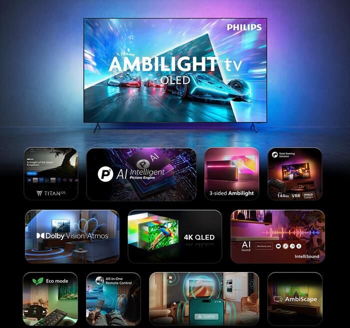 Philips Smart Tv Oled 4k 65" 65oled761/12-black