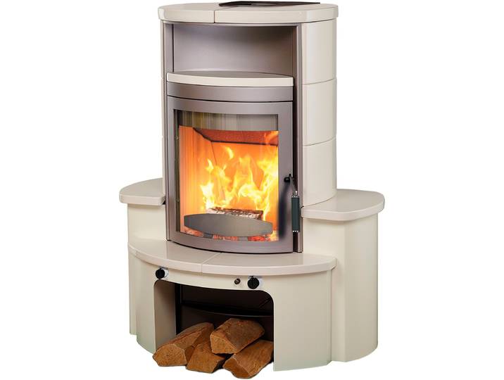 Kaminofen HARK »Avenso GT ECOplus 6 KW« , weiß (titanfarben), Kaminöfen, Kaminofen, creme-weiss