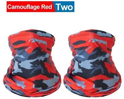 Uplifted Goods Breathable Cycling Face Mask Summer Neck Gaiter Sport Bandana 2pcs Red