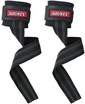 Uplift Picks AOLIKES Adjustable Weightlifting Wrist Wraps For Gym Support black (c)