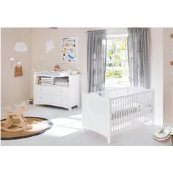 Pinolino, Komplett-Babyzimmer, Sparset Florentina (Babybett, Wickelkommode)