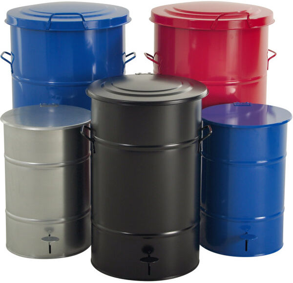 WFI Retro Affaldsbeholder 115 L, Galvaniseret