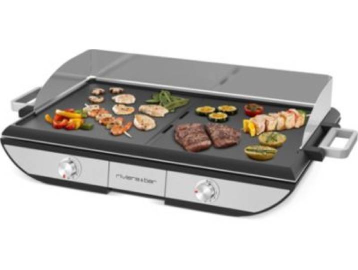 Riviera Et Bar - Plancha Électrique Qpl 650 Noir Gris À Poser, 50x30 Cm