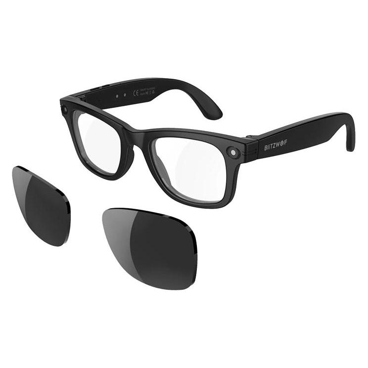BlitzWolf BW-AG1 Pro Smart AI Sunglasses with Interchangeable Sunglass Lenses (BW-AG1 Pro Sun)