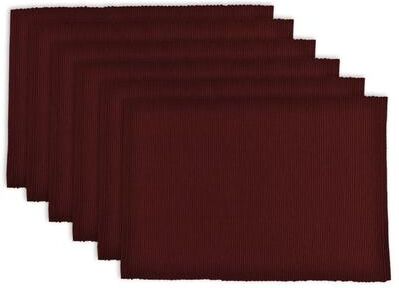 DII Design Imports Ribbed Kitchen Placemat Set (Set of 6) 13x19