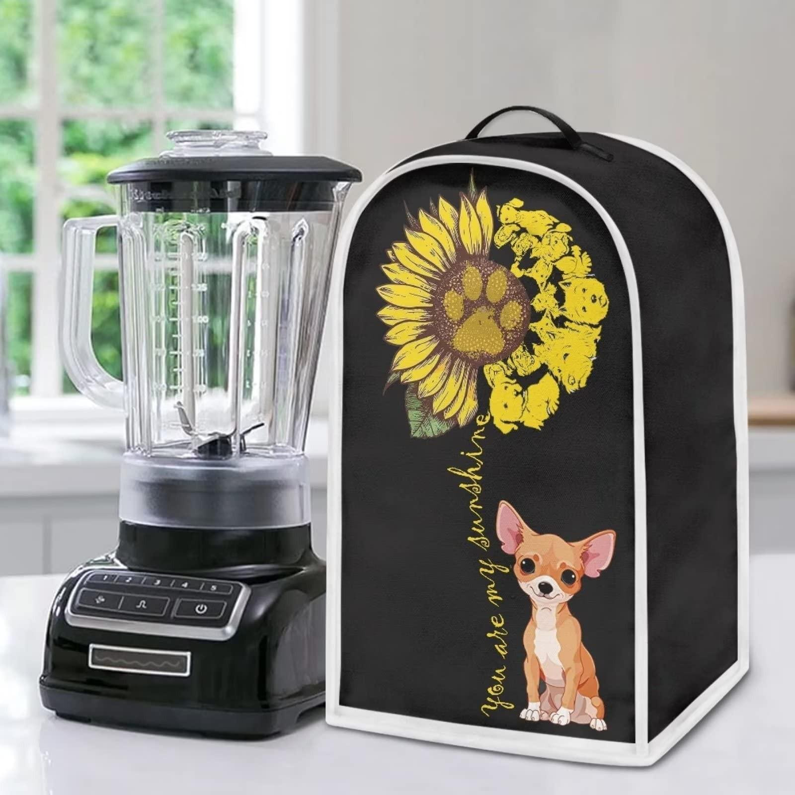 Poceacles Blender Cover met Chihuahua Sunflower Design