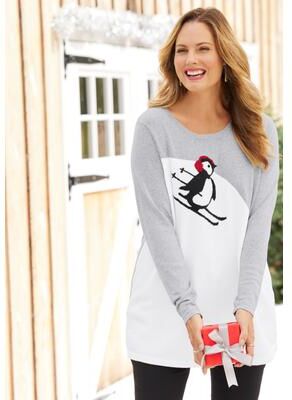 Plus Size Women's Cozy Critter Sweater by Catherines in Aspen Penguin (Size 3X)