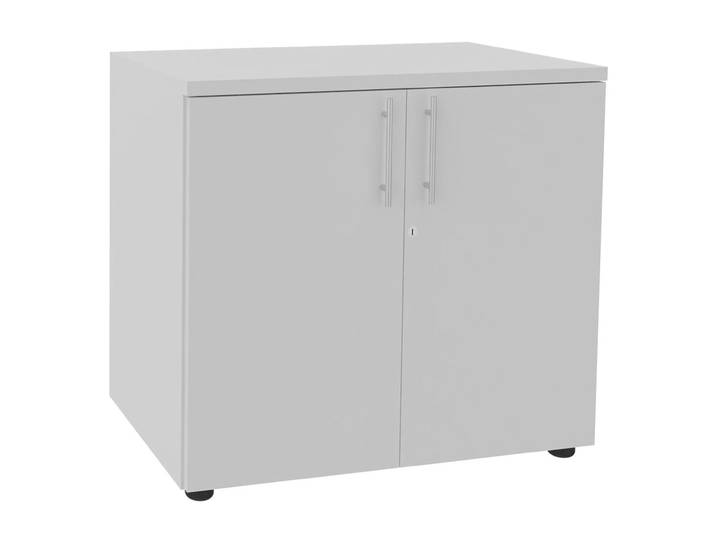 Meuble bas ACTIVITY - L.80 x H.72 cm - 2 portes - Corps Blanc - Portes Blanc