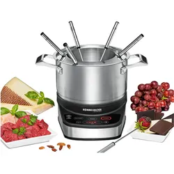 Rommelsbacher All-in-One 20.F 1200, Fondue Set, Silber, Schwarz