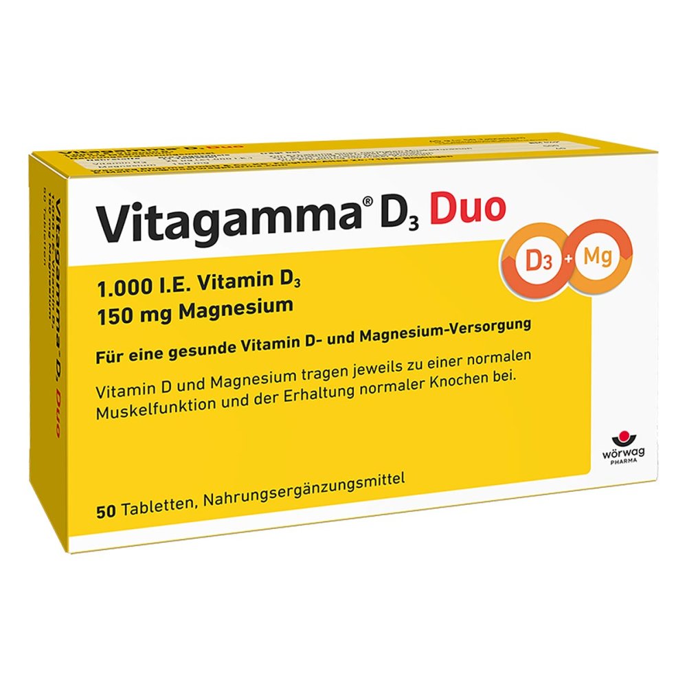 Wörwag Pharma GmbH & Co. KG Vitagamma D3 Duo 1.000 I.e Vitamine d3 150mg Magnes.nem 11141175