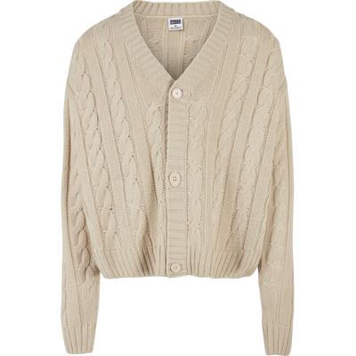 Cardigan URBAN CLASSICS "Urban Classics Herren Boxy Cardigan", Herren, Gr. XXL, softseagrass, 100% Polyacryl, unifarben, oversize, V-Ausschnitt, Strickjacken