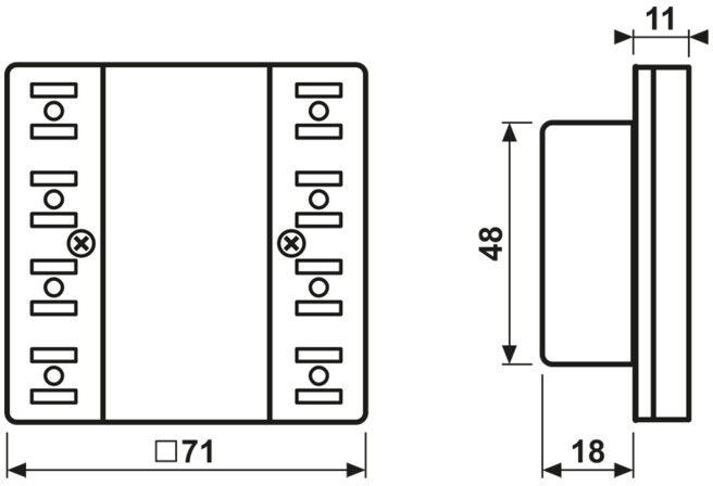 Jung Module capteur tactile Standard 4 fois LS 5074 TSM (LS5074TSM)