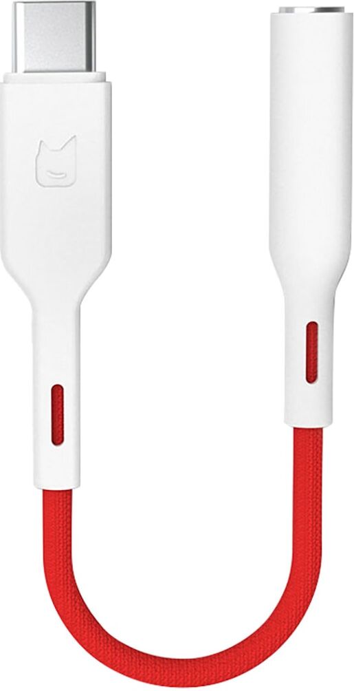 TONIES USB-Adapter "USB-C to AUX Adapter", rot (rot, weiß), Adapter, um Kopfhörer mit 3,5mm-Klinkenanschluss an die Toniebox anzuschließen, USB-Adapter