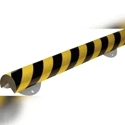 Warn- und Schutzprofil Typ A+, auf Edelstahlträger, g/s refl., Ø 60mm, Länge 1 m