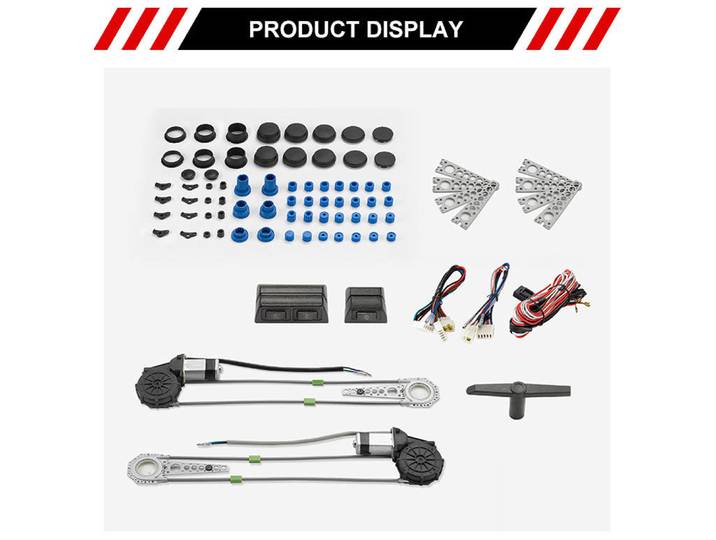 Kit de conversion de lève-vitre électrique universel 12V pour pick-up, SUV, camionnette, voiture à 2 portes
