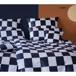 Elegante Mako-Satin Bettwäsche Plenty - 155x220 cm + 40x80 cm	purple