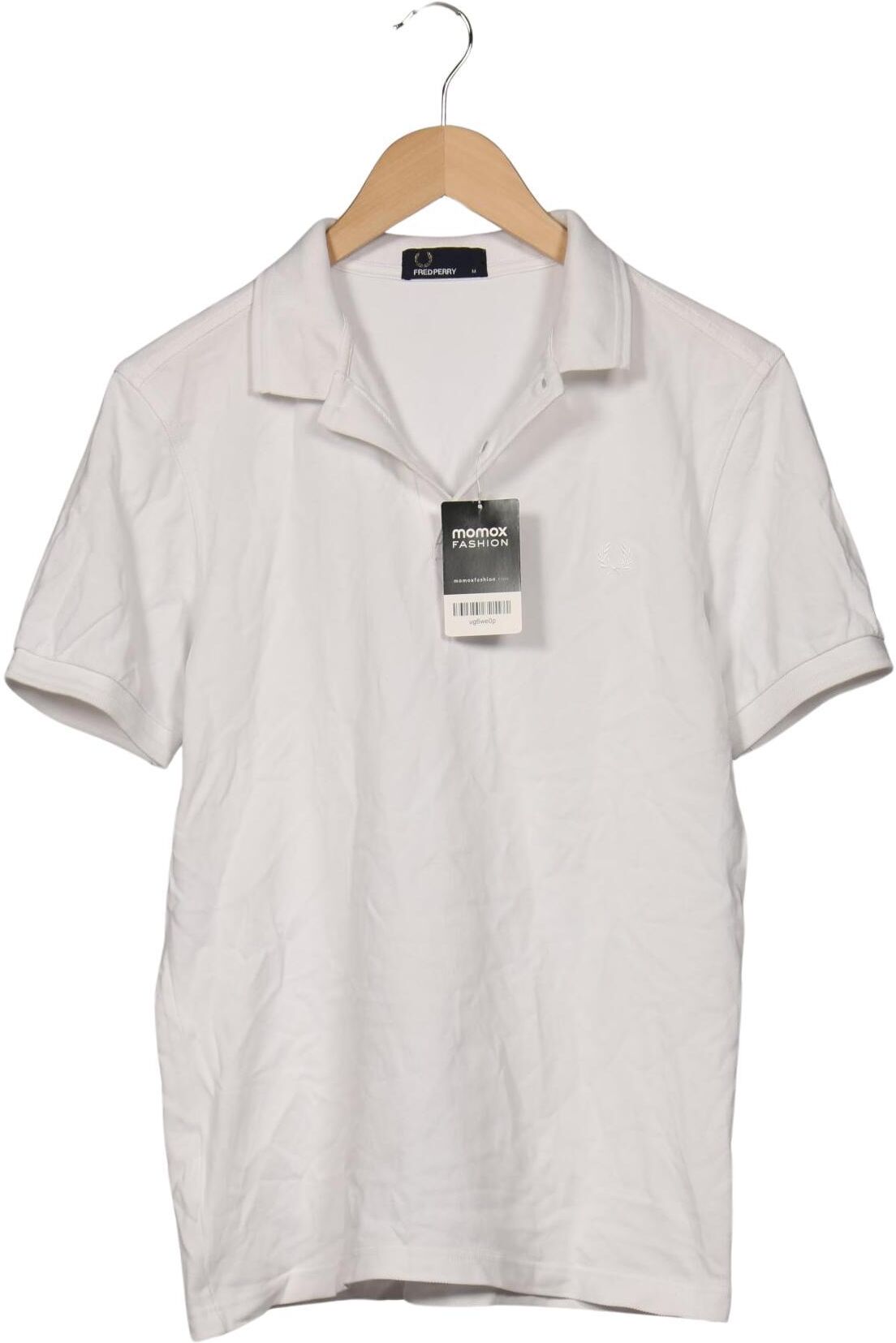 Fred Perry Herren Poloshirt, Weiß, Gr. M, Baumwolle - Second Hand