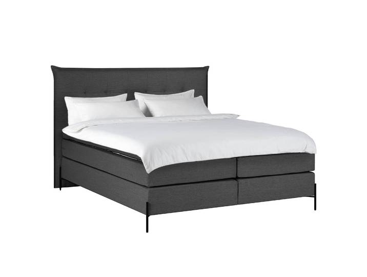 Boxspringbett Temre 180 x 200cm Webstoff Inas Grau