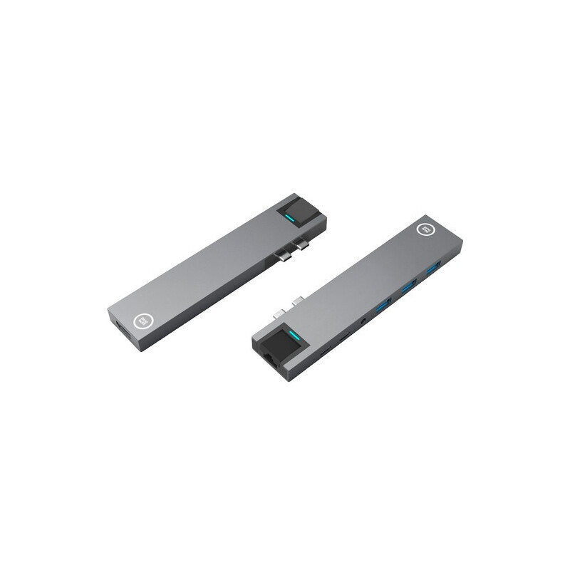 Hama USB-C 8-in-1 MacBook Dockingstation, zilver, model BBDSM20S