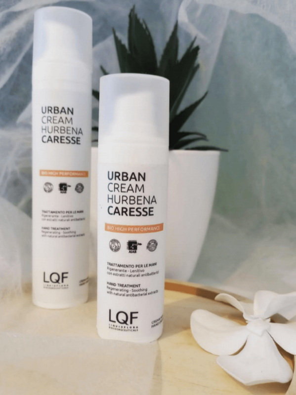 liquidflora Crema mani trattamento igienizzante e restitutivo Hurbena Caresse