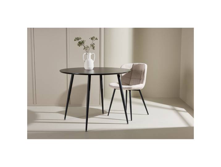Esstisch Plag MDF/Stahl Schwarz B 100 T 100 cm - Esstisch