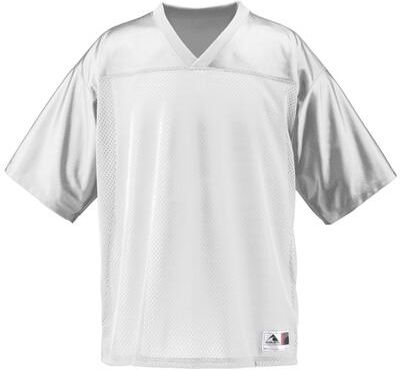 Augusta Sportswear 258 Athletic Youth Stadium Replica Jersey T-Shirt in White size Small   Polyester
