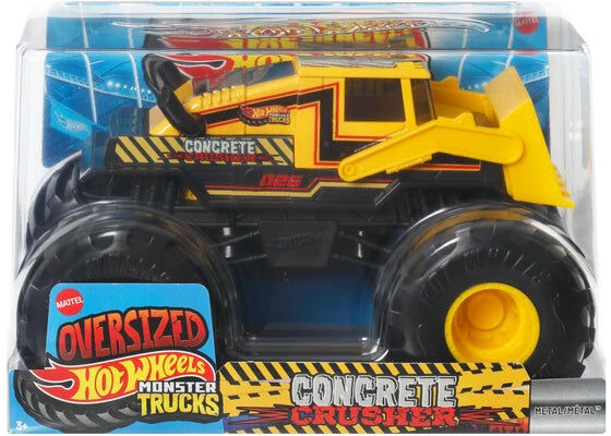 Hot Wheels Monster Trucks 1:24 - Concrete Crusher, 1:24 Scale, 8-Inch Die-Cast Metal Body, Ages 3 and Up