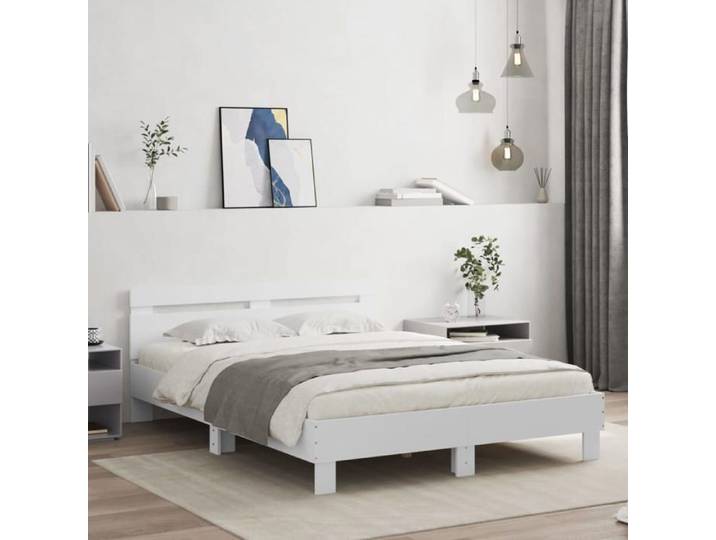 Cadre de lit - VIDAXL - SALE 2025 - 140x200 cm - Bois d'ingénierie - LED RGB