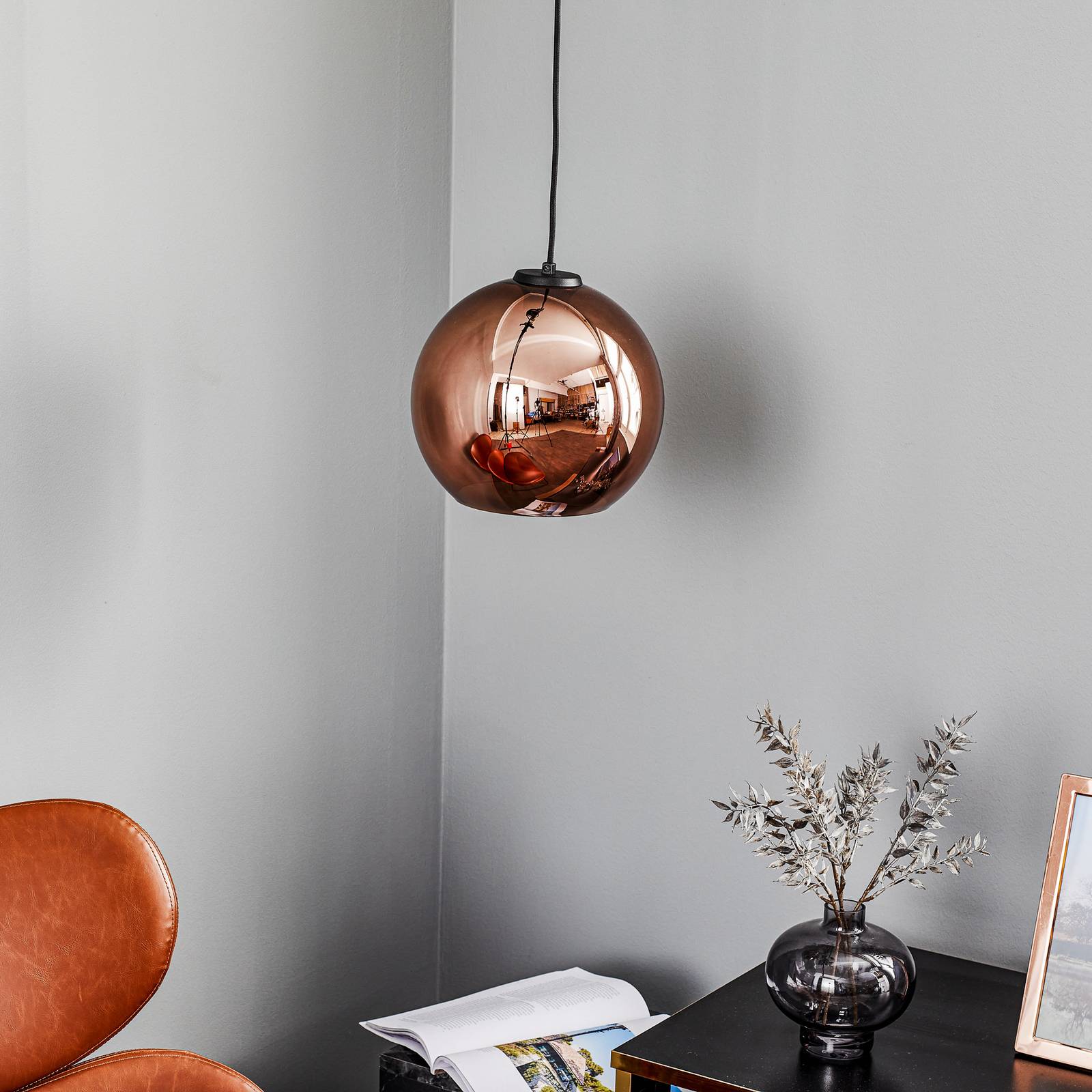 Glas Hängelampe Polaris Nowodvorski Lighting, dimmbar, kupfer, für Wohn- / Esszimmer, Metall, Modern, Pendelleuchte