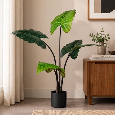 YVANLA Artificial Plant Fake Caladium Plant Potted