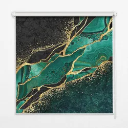 INNENROLLO - Fensterrollo - Rollo - 90x180 cm - Grüner Marmor