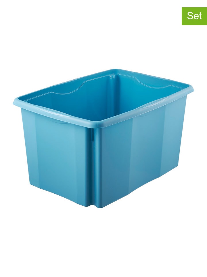 keeeper 2er-Set: Stapelboxen in Hellblau - 45 l - onesize