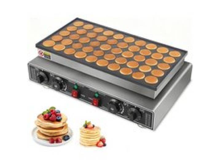 Mini Crêpière Électrique 50 Emplacements Chauffage Rapide Revêtement Antiadhésif Minuterie et Température Réglables