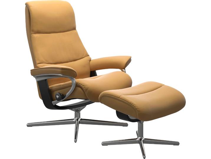 Relaxsessel, Leder PALOMA, Gelb, 78×108×78 cm, Cross Base, Modern, Stressless