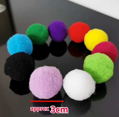 Inspire Curations 10PCS Colorful Plush Ball Cat Toys For Interactive Indoor Play random Color