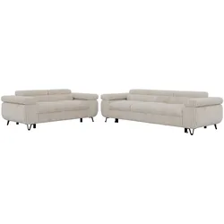 SITZGARNITUR PETERS 2+3 - Beige Cord