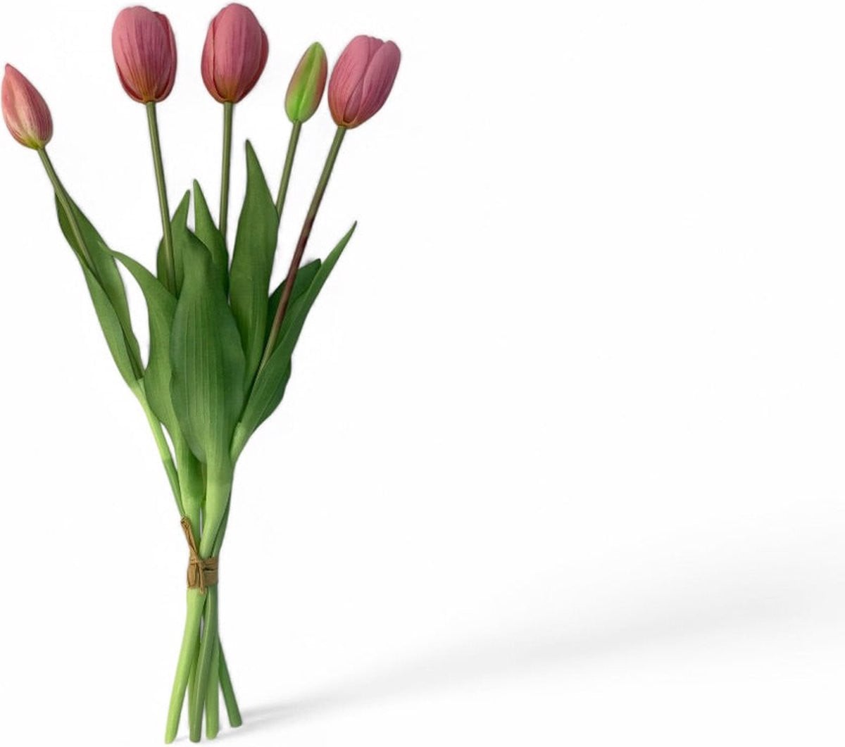 WinQ Kunsttulpen Lila Realtouch - 5 stuks zijden kunstbloemen